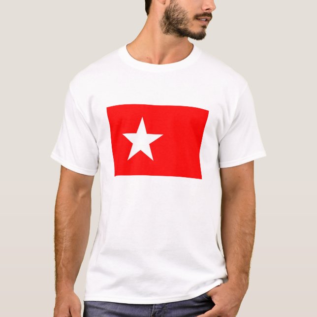 Maastricht city flag netherlands star T-Shirt (Front)