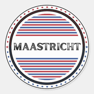 Maastricht City Pride Emblem – Dutch Identity Classic Round Sticker