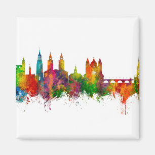Maastricht The Netherlands Skyline Magnet