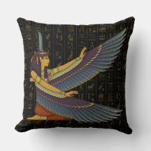 Maat Goddess Throw Pillow