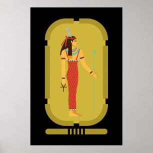 Maat On Gold Cartouche Poster