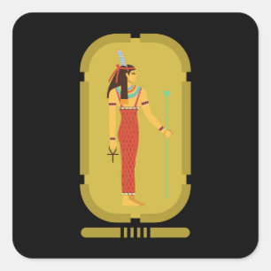 Maat On Gold Cartouche Square Sticker
