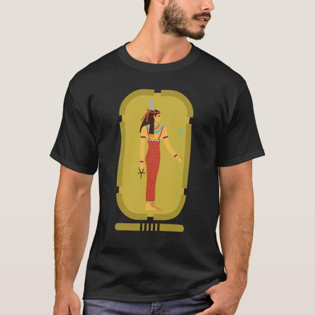 Maat On Gold Cartouche T-Shirt (Front)