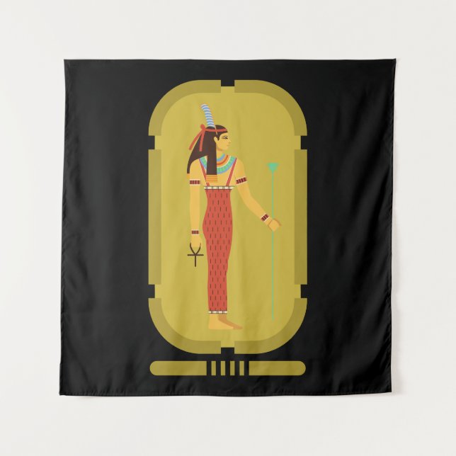 Maat On Gold Cartouche Tapestry (Front)