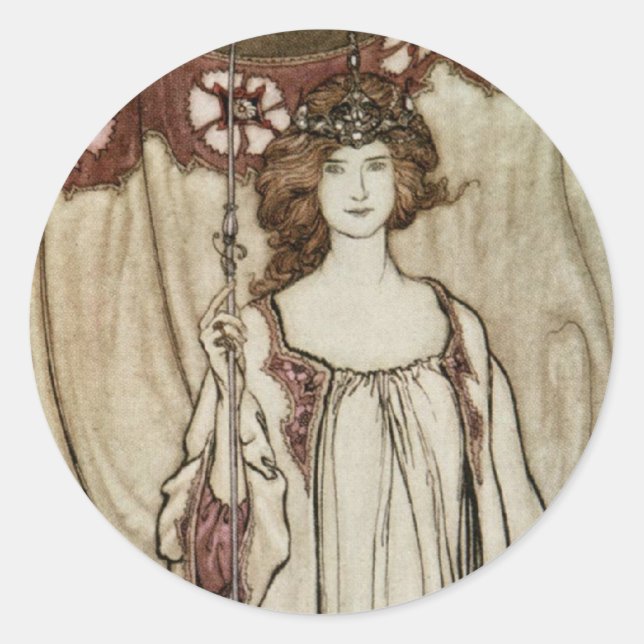 Mab Fairies Midwife Art Nouveau Sticker (Front)