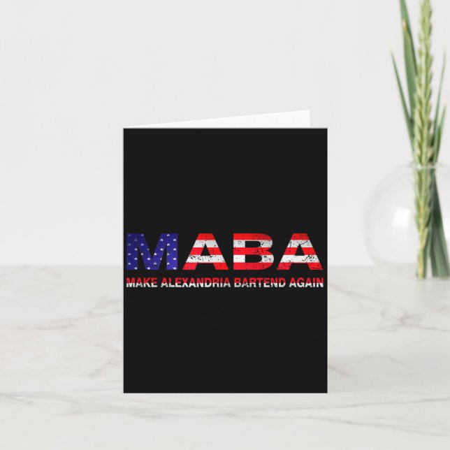 Maba Make Aoc Andria Ocasio-cortez Bartend Again U Card (Front)