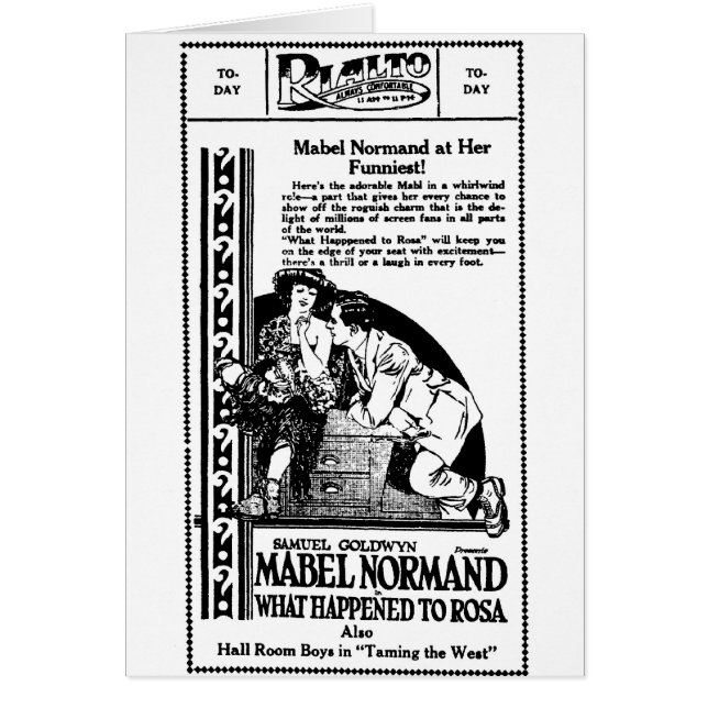 Mabel Normand What Happened to Rosa 1921 (Front)