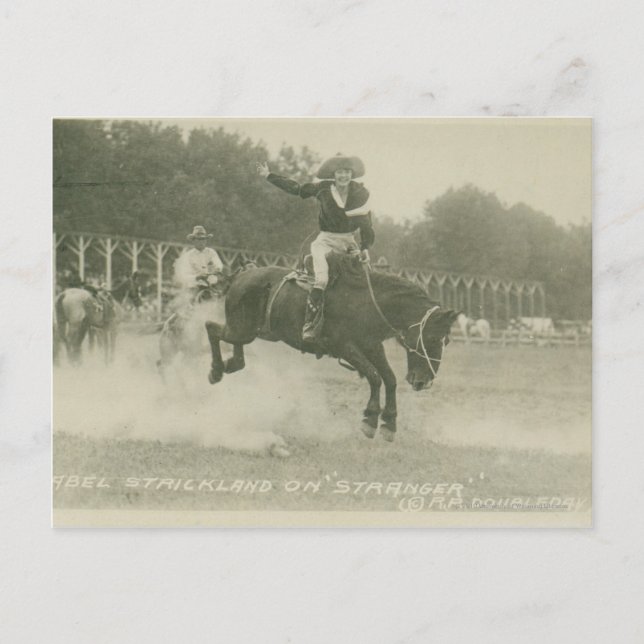 Mabel Strickland on Stranger. Postcard (Front)