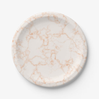 Mable paper plate peach white