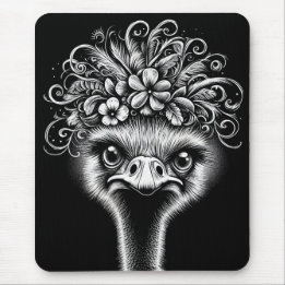 Mable The Ostrich Mouse Mat