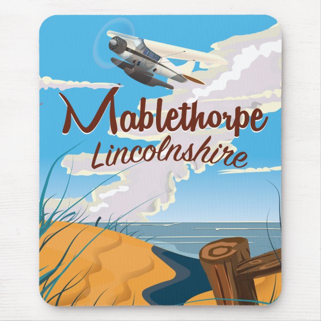 Mablethorpe, Lincolnshire vintage travel poster Mouse Mat (Front)