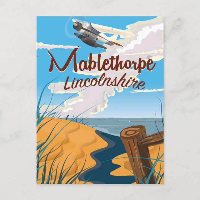 Mablethorpe, Lincolnshire vintage travel poster Postcard (Front)