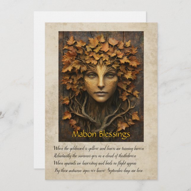Mabon Autumn Equinox Greeting Card (Front/Back)