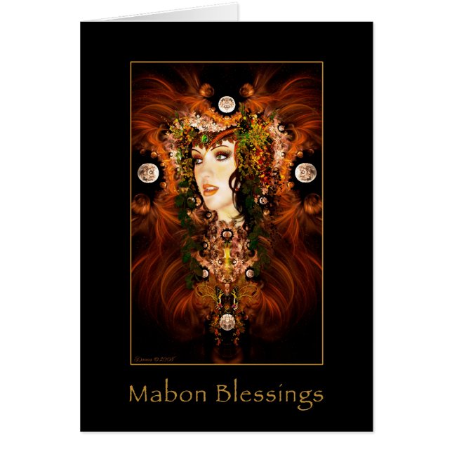 Mabon Blessings - Autumn Goddess Card (Front)