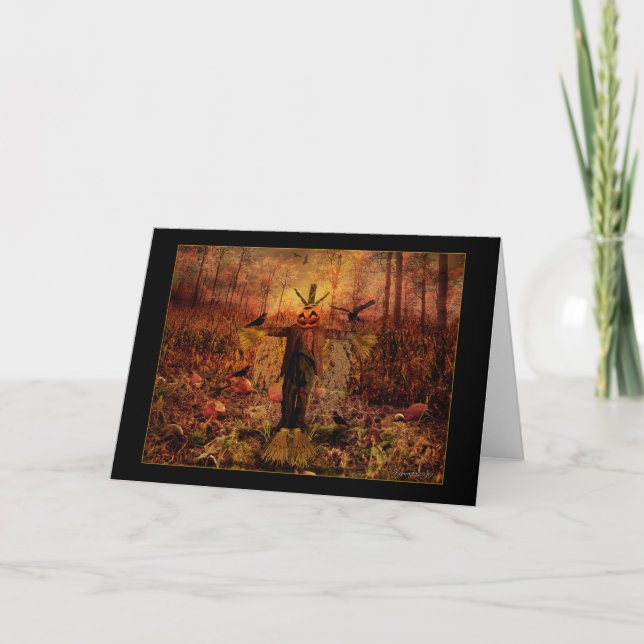 Mabon Blessings - Harvest Scarecrow Card (Front)