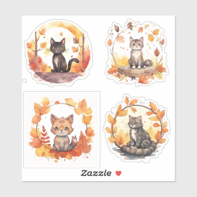 Mabon Cats Vinyl Sticker Set (Sheet)