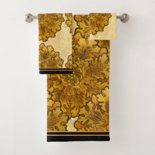 Mabon Equinox Oak Leaves Bath Towel Set