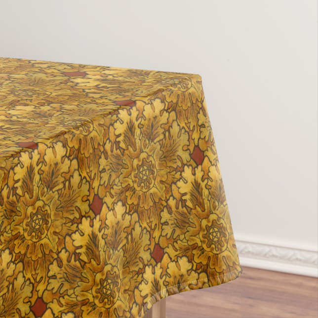 Mabon Equinox Oak Leaves Tablecloth (In Situ)