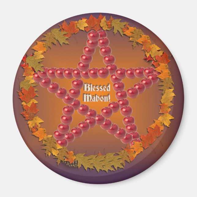 Mabon Pentacle Magnet (Front)