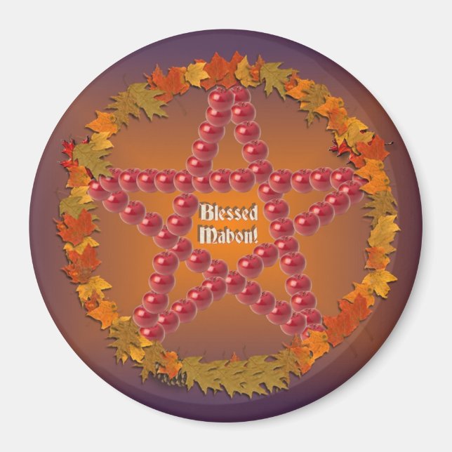 Mabon Pentacle Magnet (Front)