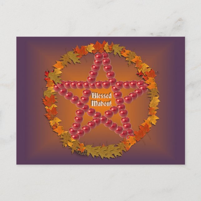 Mabon Pentacle Postcard (Front)
