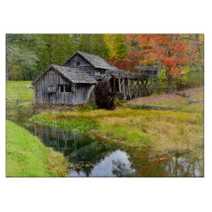 Mabry Mill in Autumn Cutting Board