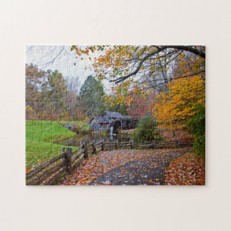 Mabry Mill in Autumn Jigsaw Puzzle