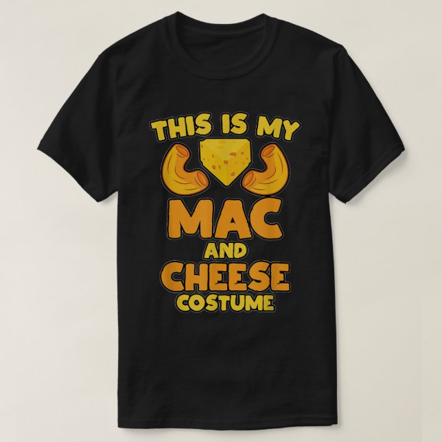 Mac and Cheese Funny Food Halloween Party Costume T-Shirt (Design Front)