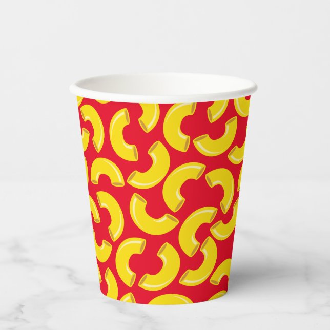 Mac and Cheese Kid 1st Birthday Party Macaroni Paper Cups (Front)