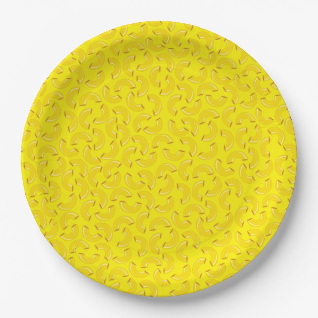Mac and Cheese Kid 1st Birthday Party Macaroni Paper Plate (Front)