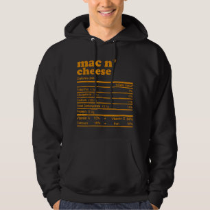 Mac and Cheese Nutrition Facts Thanksgiving Nutrit Hoodie