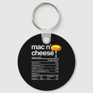 Mac And Cheese Nutrition Funny Thanksgiving Mac N' Key Ring