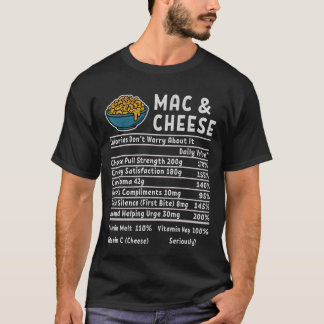 Mac and Cheese Thanksgiving Recipe Nutrition T-Shirt