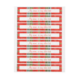 MAC BAIN TARTAN 1"x7.25" Really Wide Labels