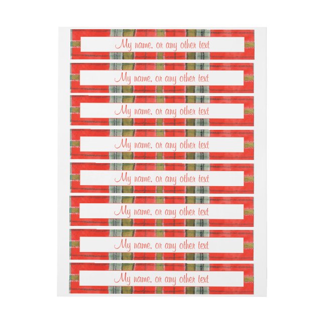 MAC BAIN TARTAN 1"x7.25" Really Wide Labels (Sheet)
