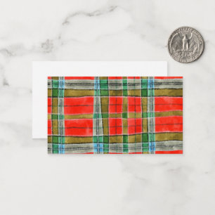 MAC BAIN TARTAN 3.5x2 Flat Card / Horizontal