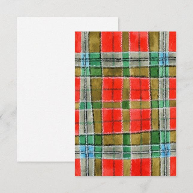 MAC BAIN TARTAN 3.5x5 Flat Card / Vertical (Front/Back)