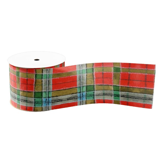 MAC BAIN TARTAN 3" Wide Grosgrain Ribbon (Spool)