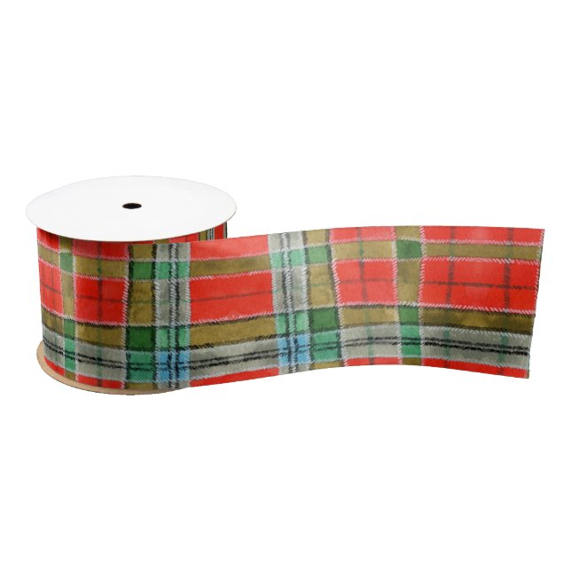 MAC BAIN TARTAN 3" Wide Satin Ribbon (Spool)