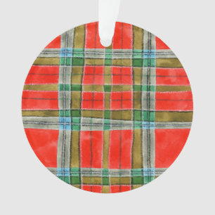 MAC BAIN TARTAN Acrylic Circle Ornament