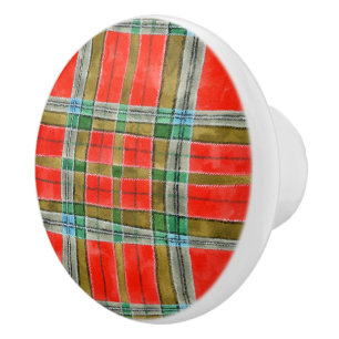 MAC BAIN TARTAN Ceramic Knob
