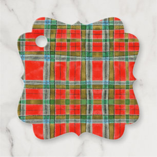 MAC BAIN TARTAN Fancy Square Gift Tags