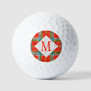 MAC BAIN TARTAN Golf Balls + Initial