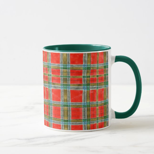 MAC BAIN TARTAN Hunter Green Combo Mug (Right)