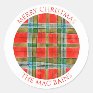 MAC BAIN TARTAN Large Round Envelope Seals
