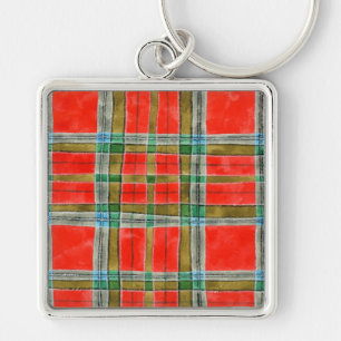 MAC BAIN TARTAN Premium Square Keychain