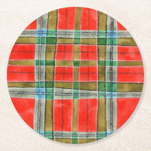 MAC BAIN TARTAN Round Paper Coasters