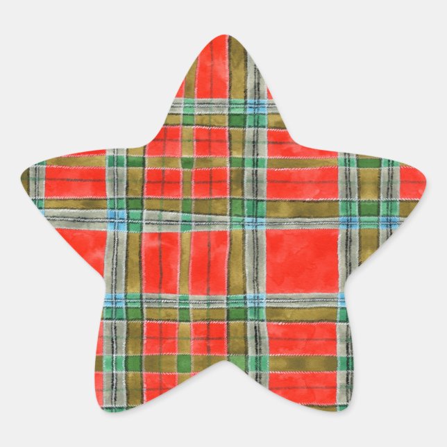 MAC BAIN TARTAN Star Stickers (Front)