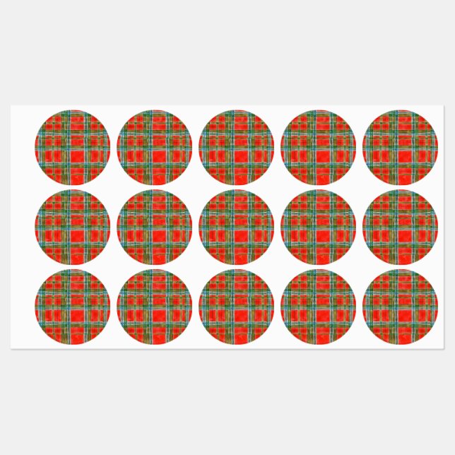 MAC BAIN TARTAN Waterproof Labels (Sheet)