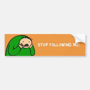 Mac Bumper - Stop Following Me (Orange) Bumper Sticker